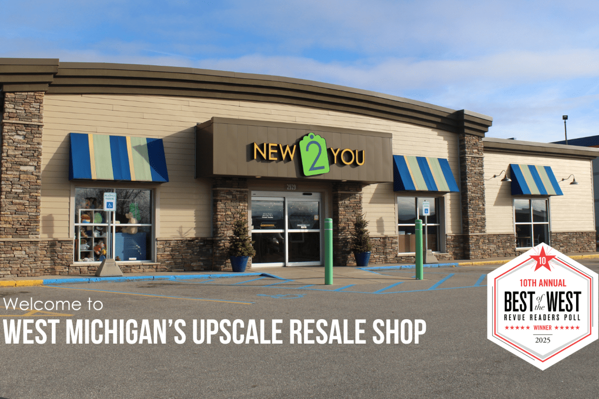 Welcome to West Michigan's Upscale Resale Shop, New 2 You. New 2 You was voted "Best of the West" in 2025 in Revue magazine.
