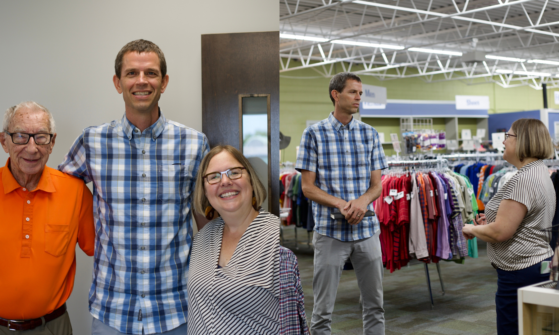 GRCS superintendent Aaron Winkle at New 2 You in Grand Rapids