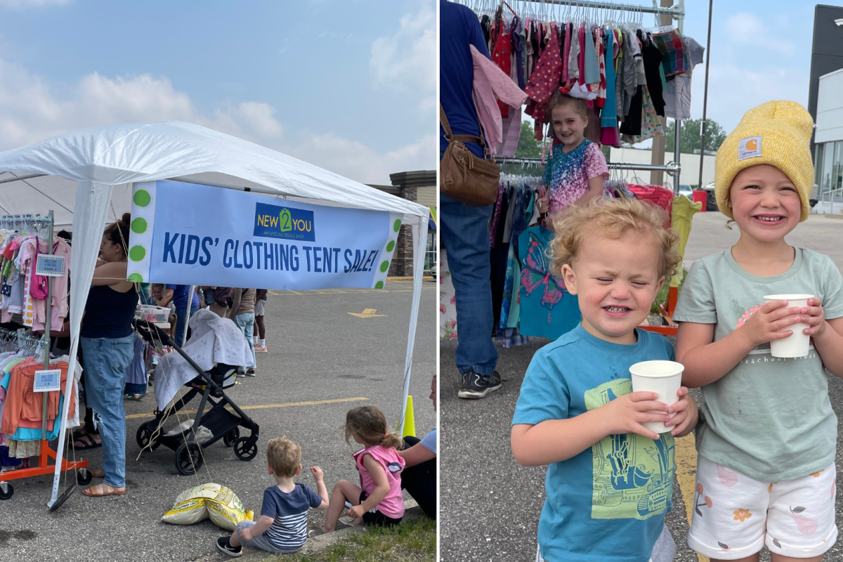 Kids' clothing tent sale