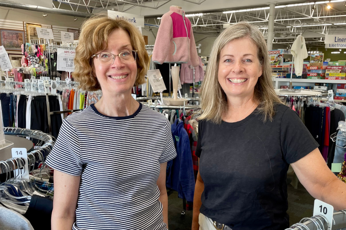 Volunteers Carol and Shari