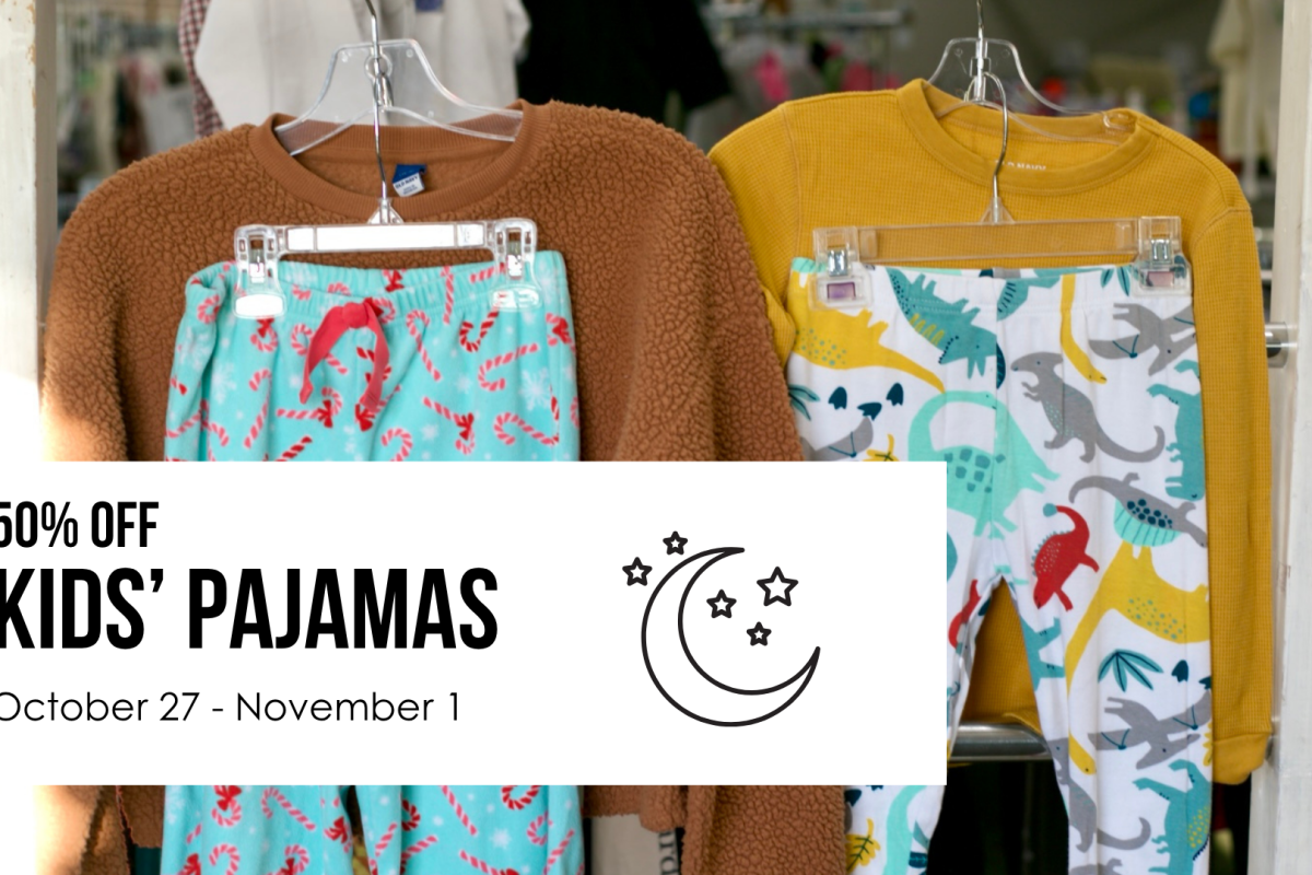 Kids' pajamas are 50% off from October 27 - November 1