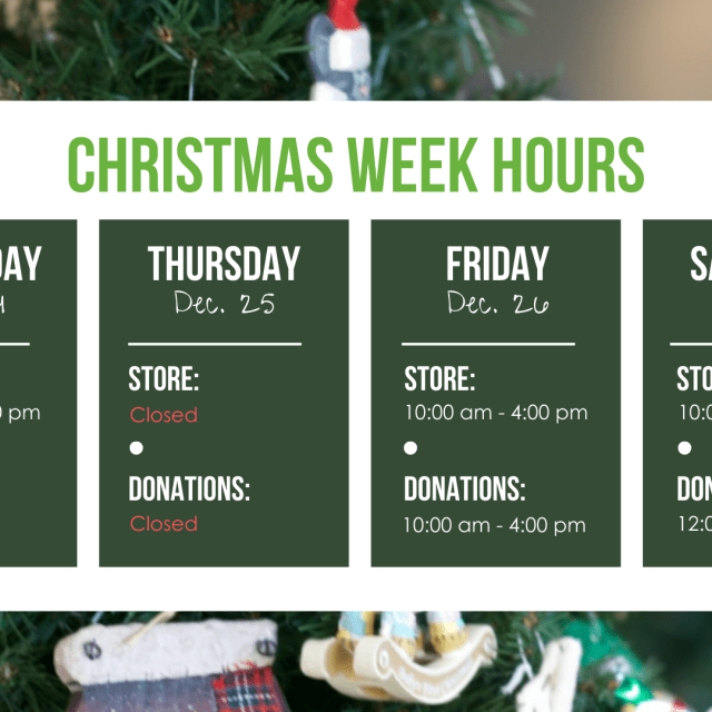 Christmas week 2025 hours at New 2 You in Grand Rapids