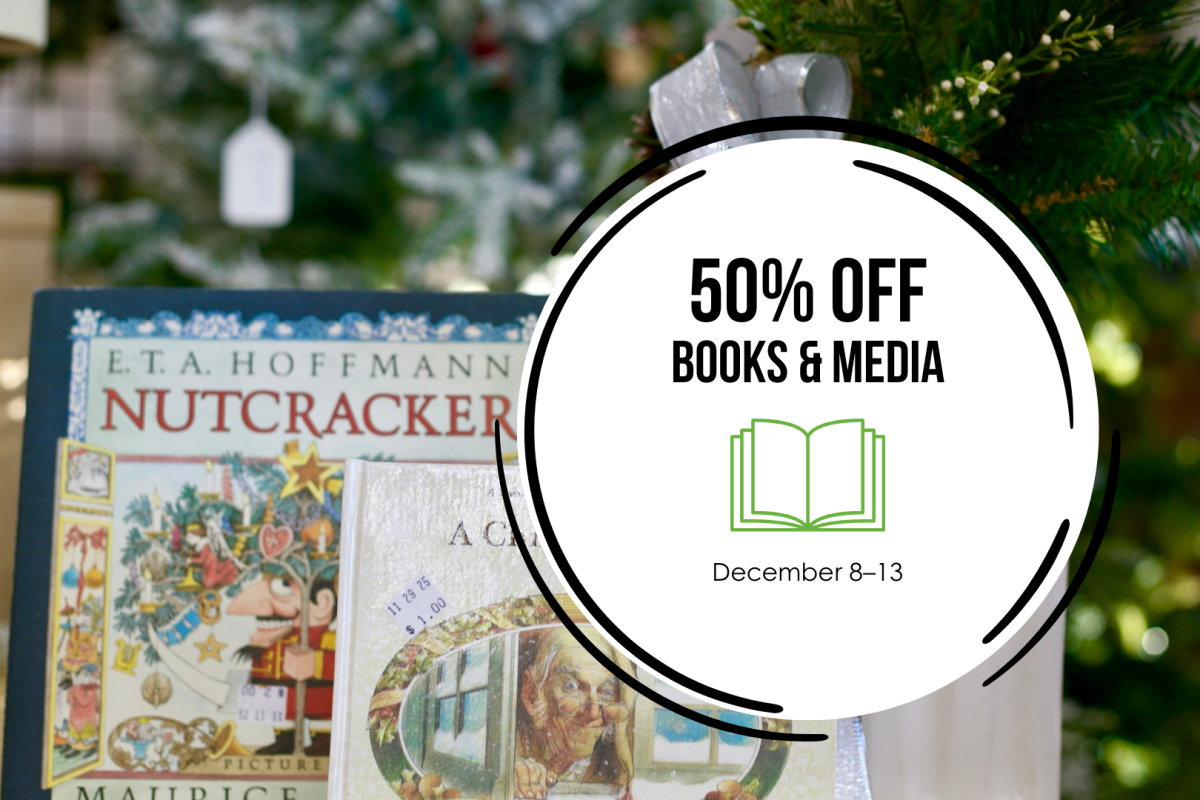 Books and media are 50% off at New 2 You from December 8-13