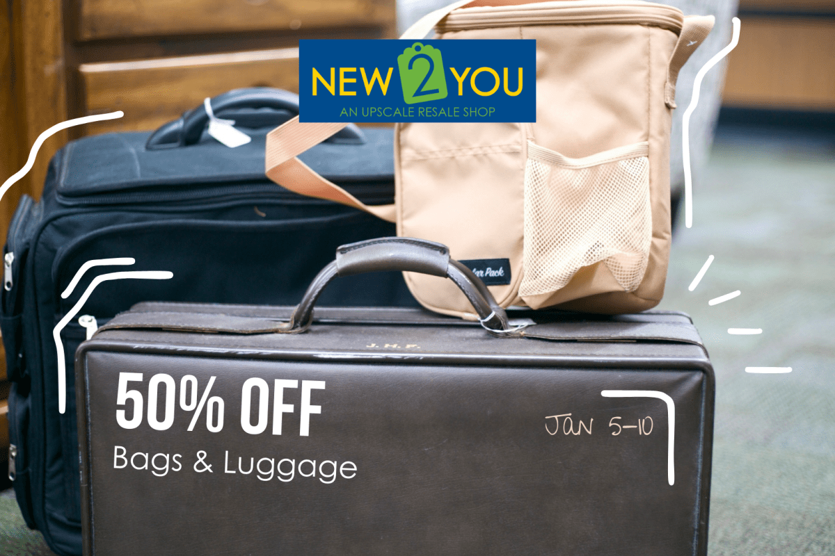 Bags & luggage are 50% off from January 5-10