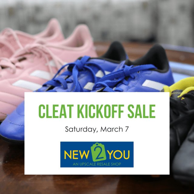 New 2 You's Cleat Kickoff Sale is on Saturday, March 7