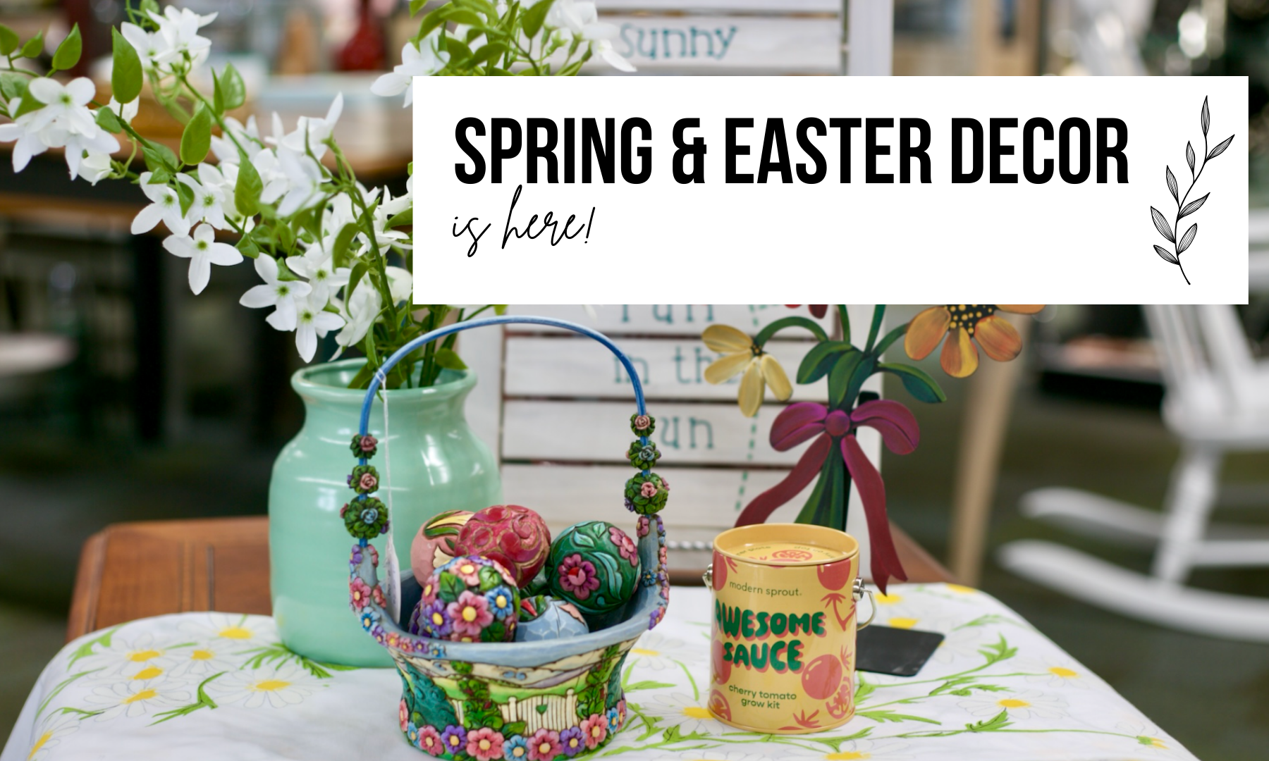 Spring and Easter decor is available for sale at New 2 You