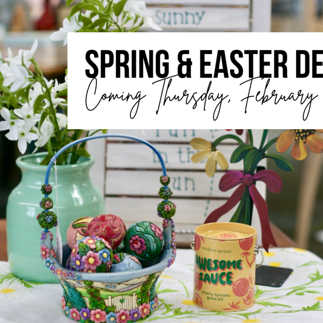 Spring and Easter decor is coming Thursday, February 26