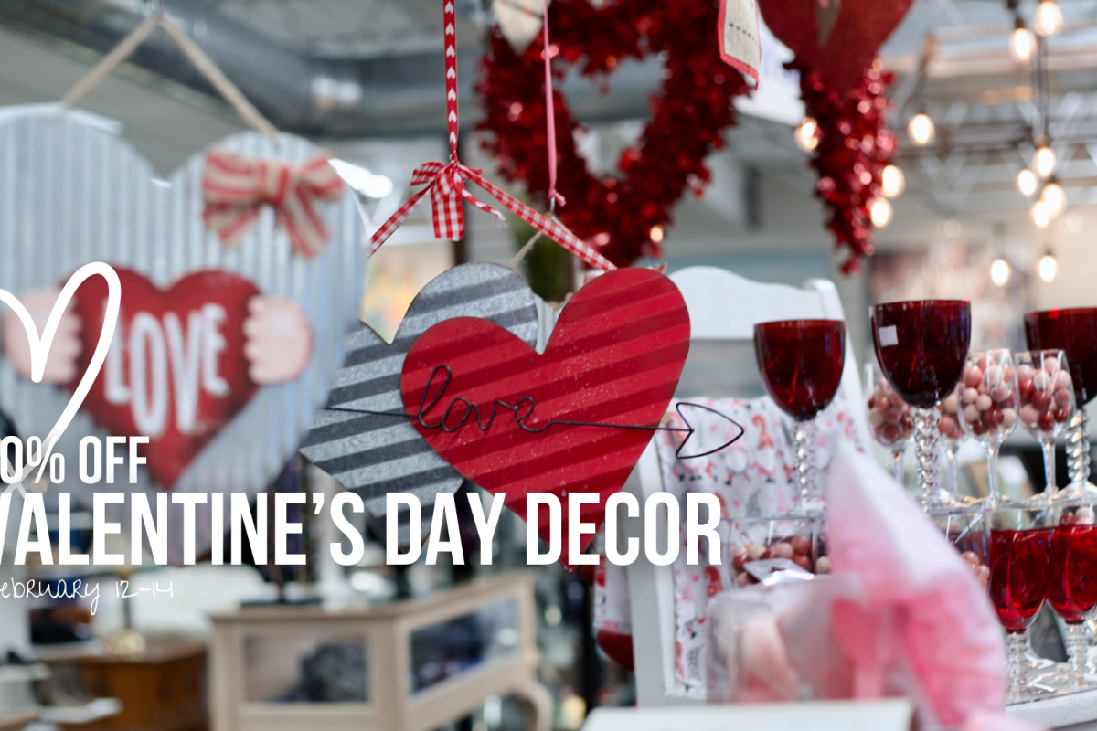 Valentine's Day decor is 50% off from February 12-14