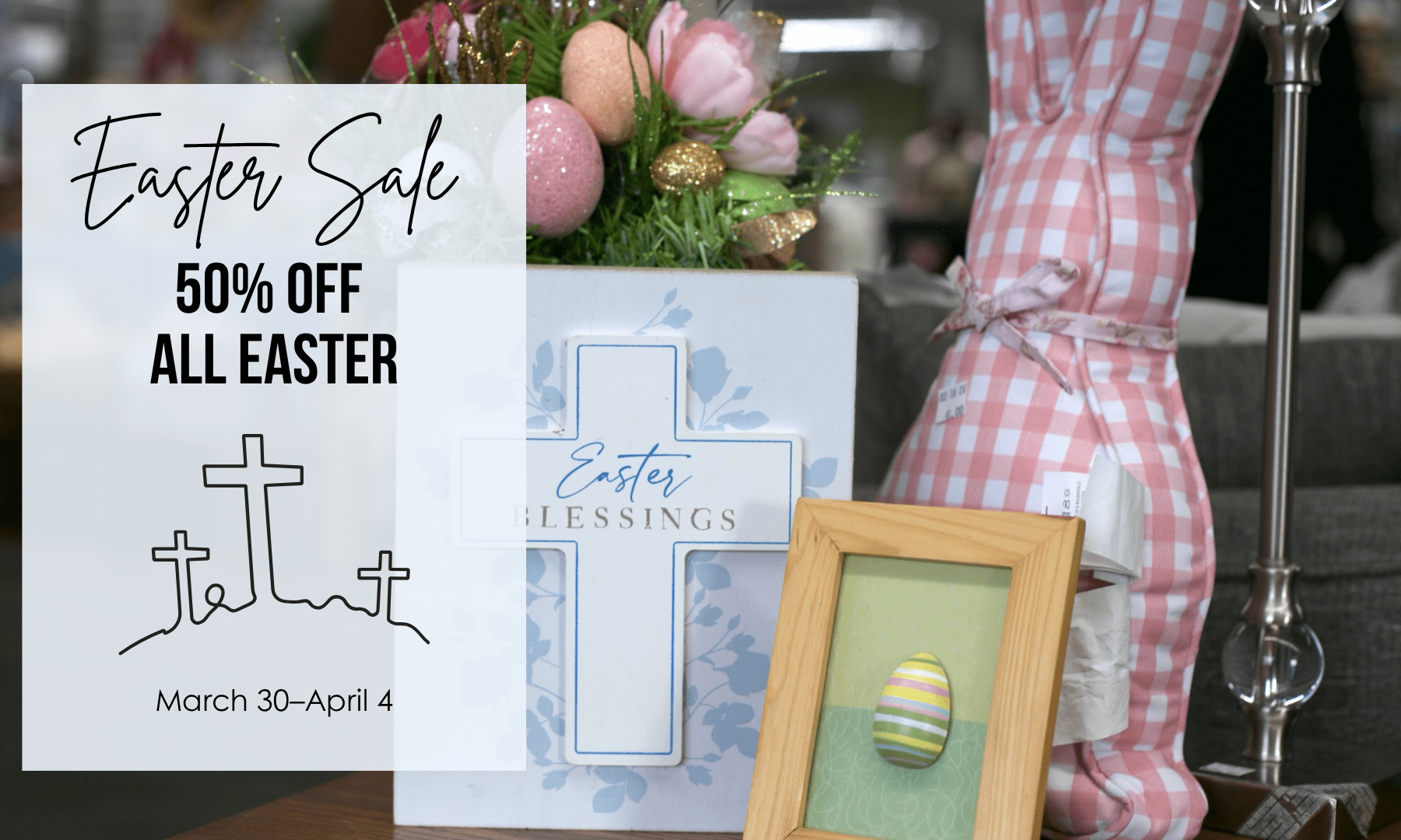 Easter is 50% off at New 2 You in Grand Rapids from March 30–April 4.