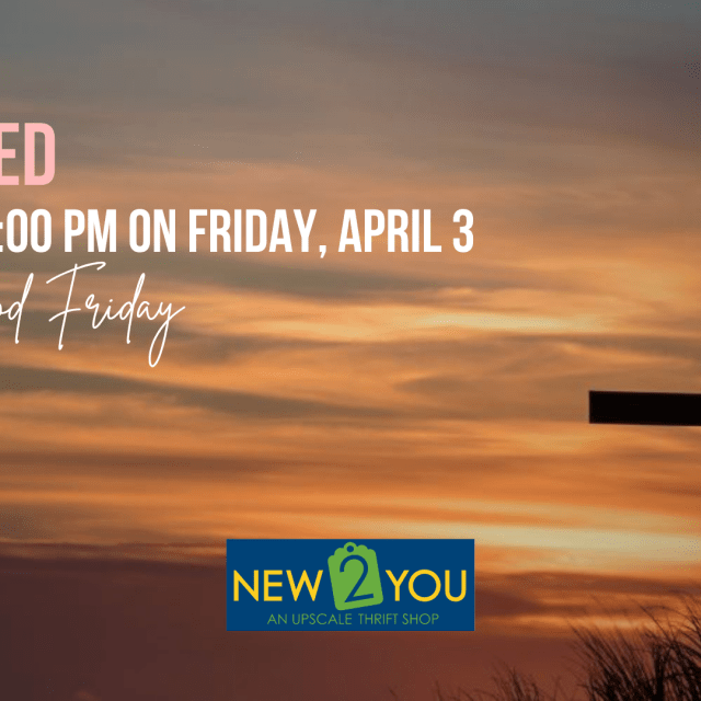New 2 You is closed 1:00–7:00 pm on Friday, April 3