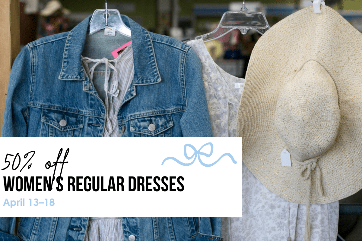 Women's regular dresses are 50% off at New 2 You in Grand Rapids from April 13–18