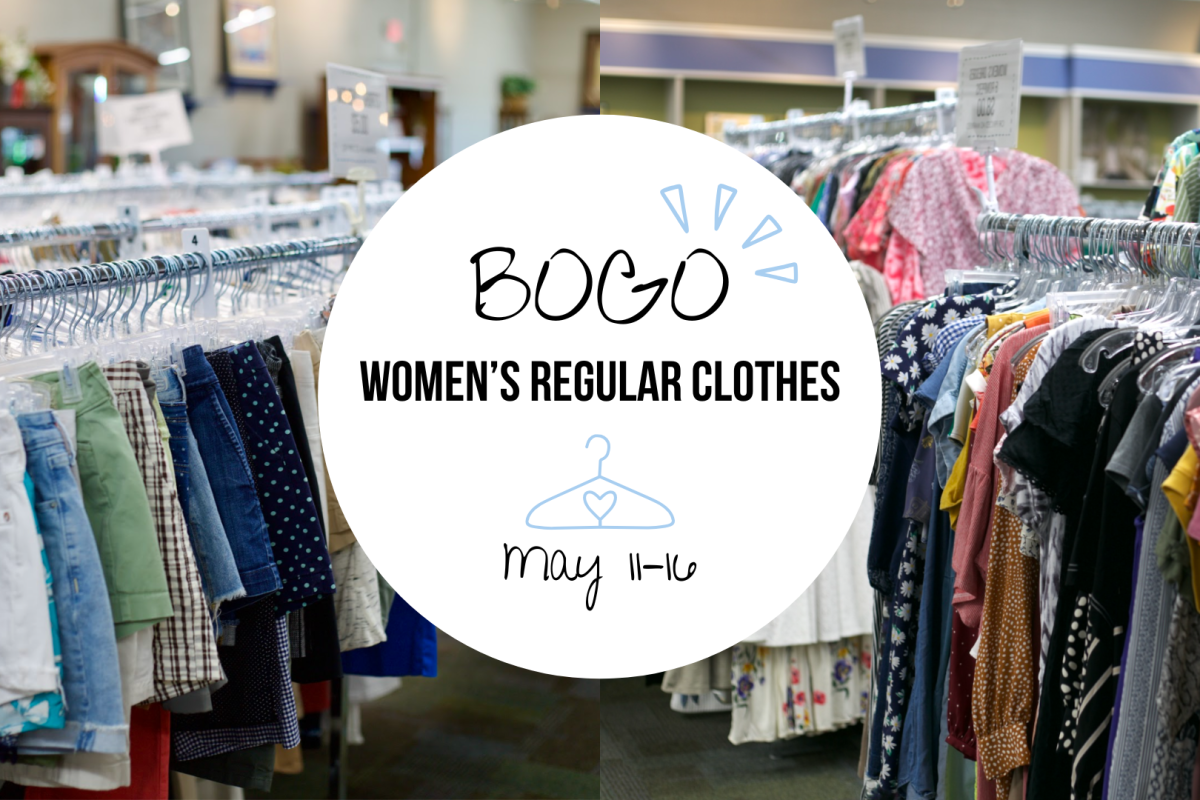 Women's regular clothes are BOGO from May 11–16