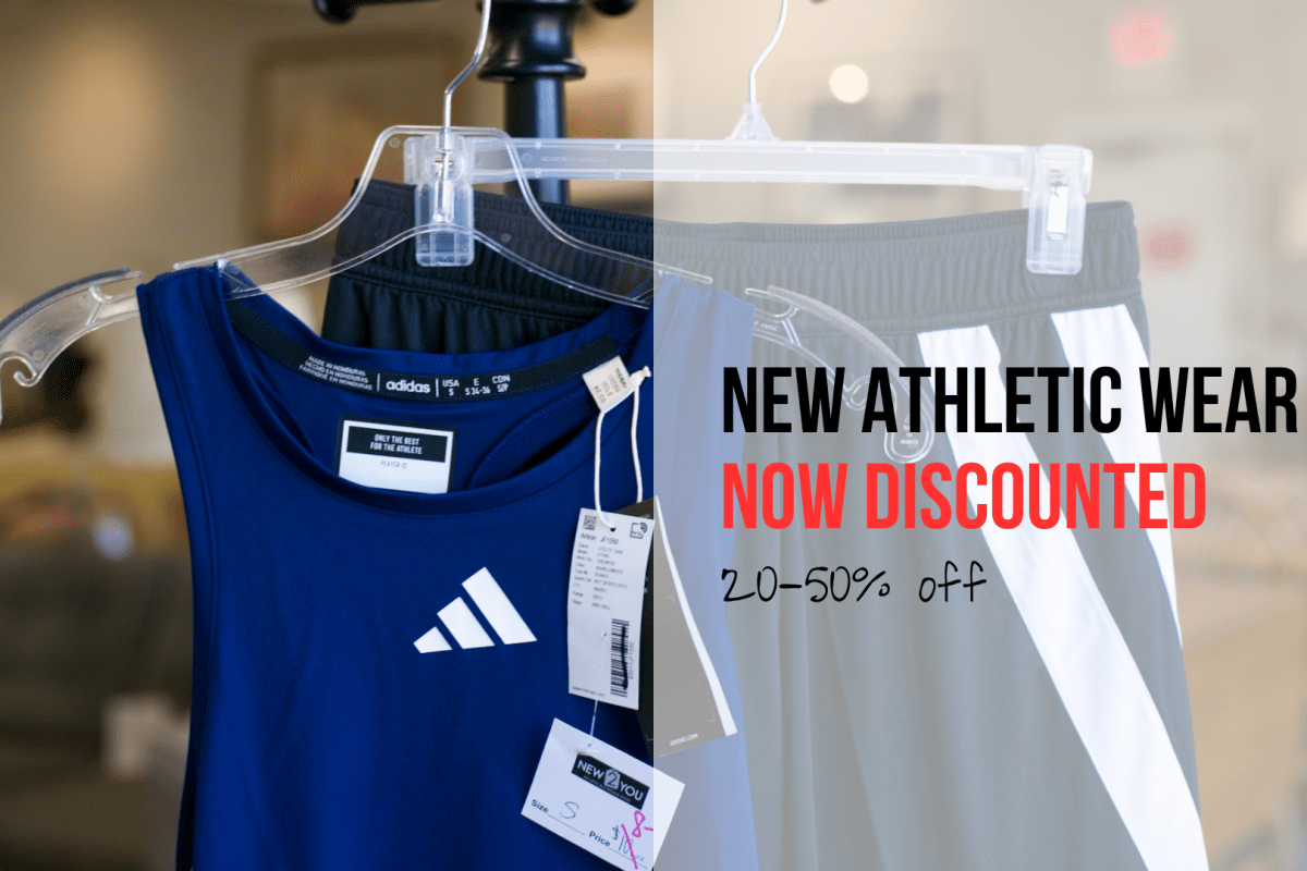 Brand new athletic wear at New 2 You is now discounted