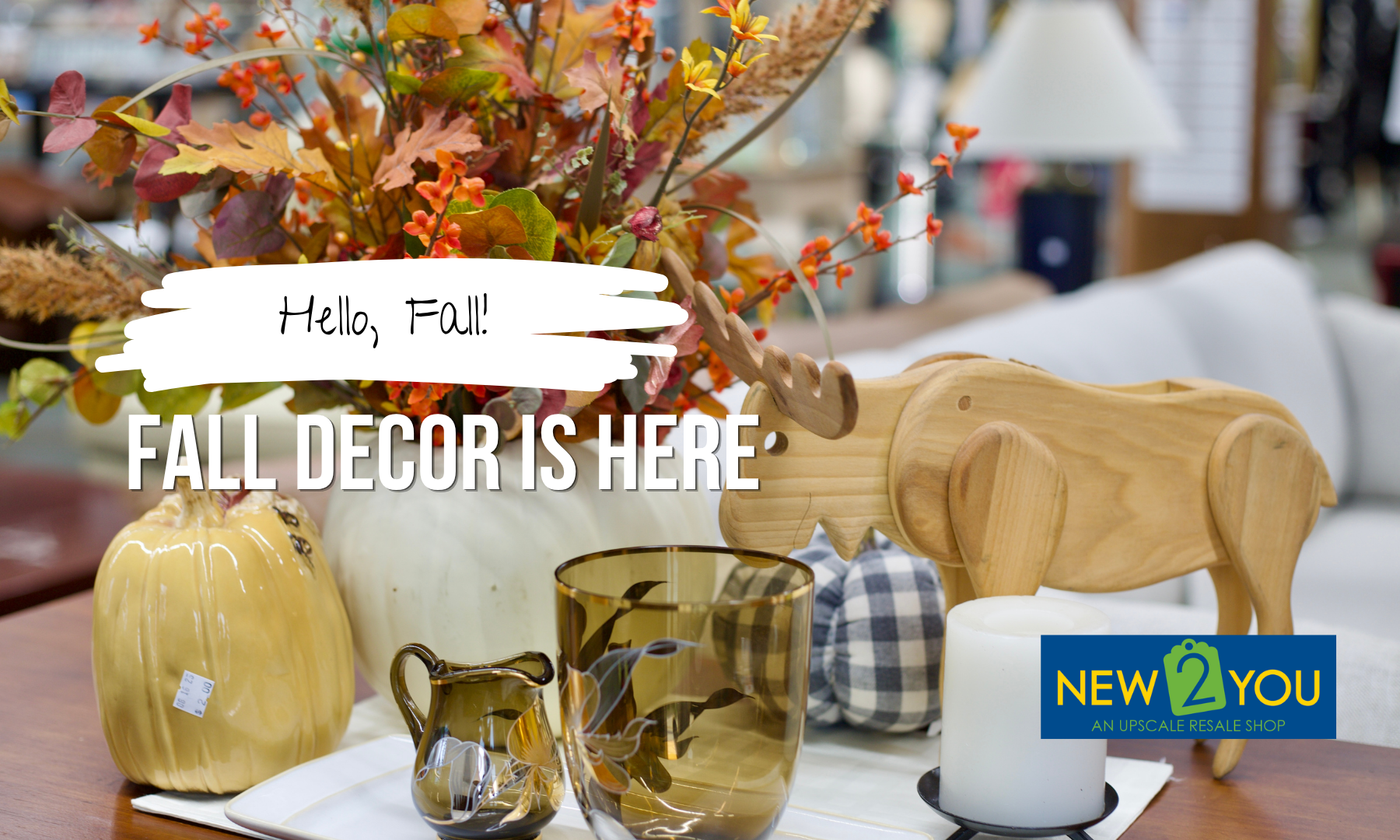 Fall decor is available for sale at New 2 You in Grand Rapids