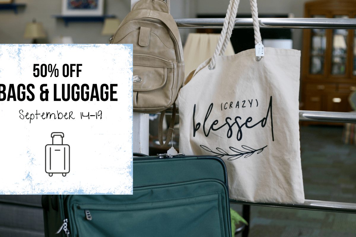 Bags and luggage are 50% off from September 14–19
