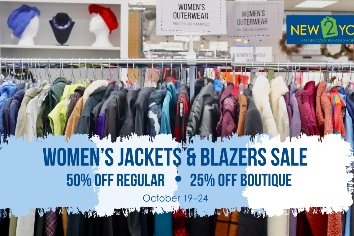 Women's jackets and blazers are on sale at New 2 You from October 19–24